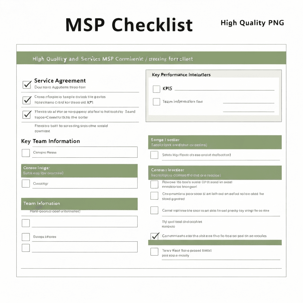 Managed Services Provider Selection Checklist