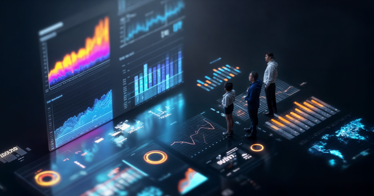 How AI in ServiceNow Improves Productivity Across Teams - visualization of teams analyzing data dashboards